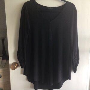 Sympli Black Relaxed Buttoned Tunic